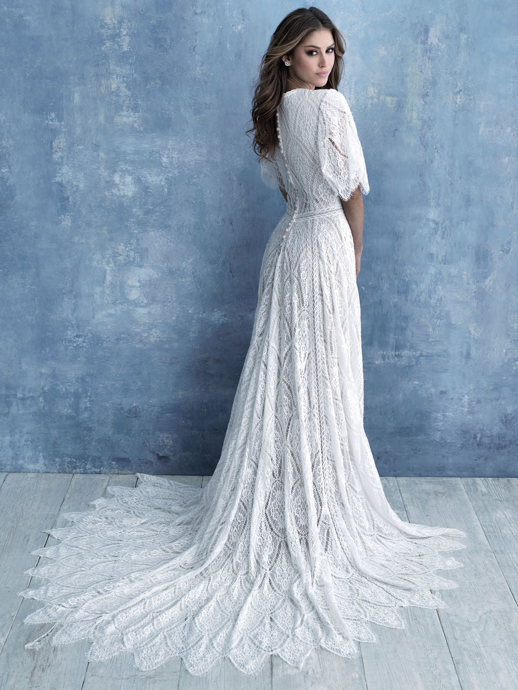 Designer Coffee Colour Bridal Gown With Full Sleeves – urbandulhaniya